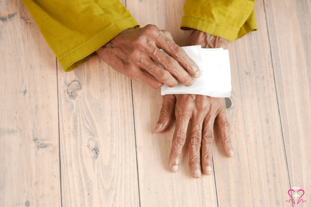 Close-up view of adult wipes designed for effective and gentle cleansing.