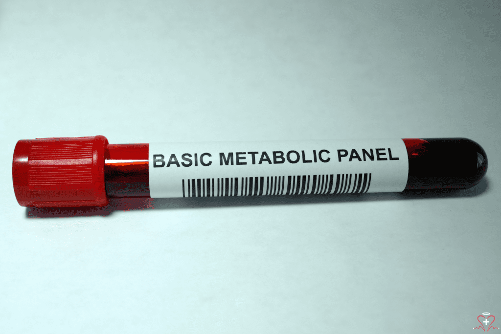 Metabolic Panel - A blood sample vial labeled "Basic Metabolic Panel," used for testing various metabolic functions in the body.