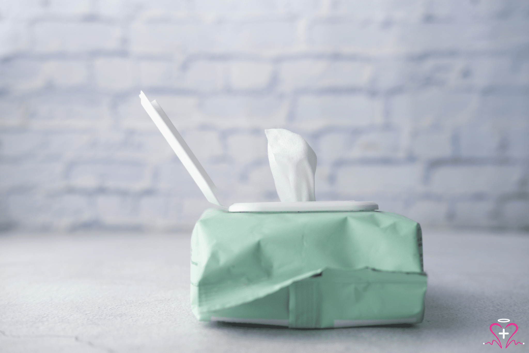 Packaged incontinence wipes for convenient use and storage.