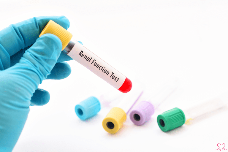 Understanding the Renal Function Panel - Gloved hand holding a test tube labeled Renal Function Test