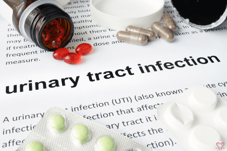 Understanding the Urinary Tract Infection Panel - Medication and pills on a document labeled urinary tract infection