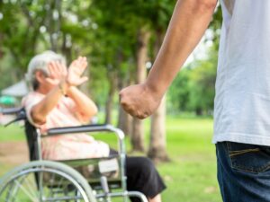 Senior adult receiving support after physical abuse – All Seniors Foundation service for elder protection