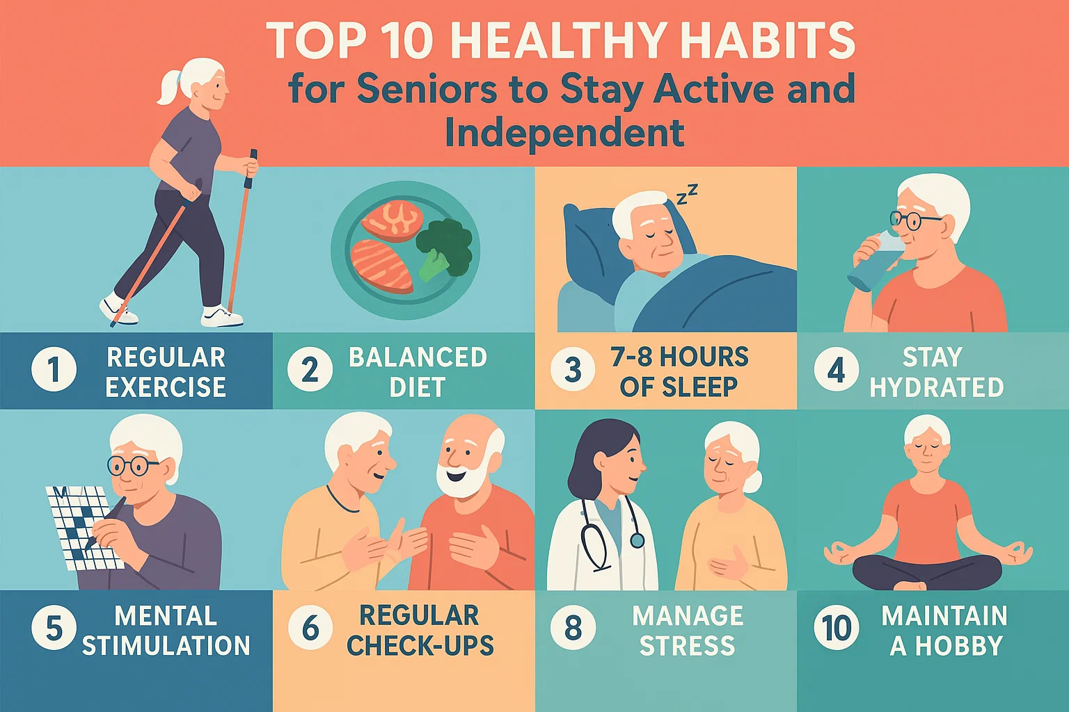 Top 10 Healthy Habits for Seniors' Independent Living