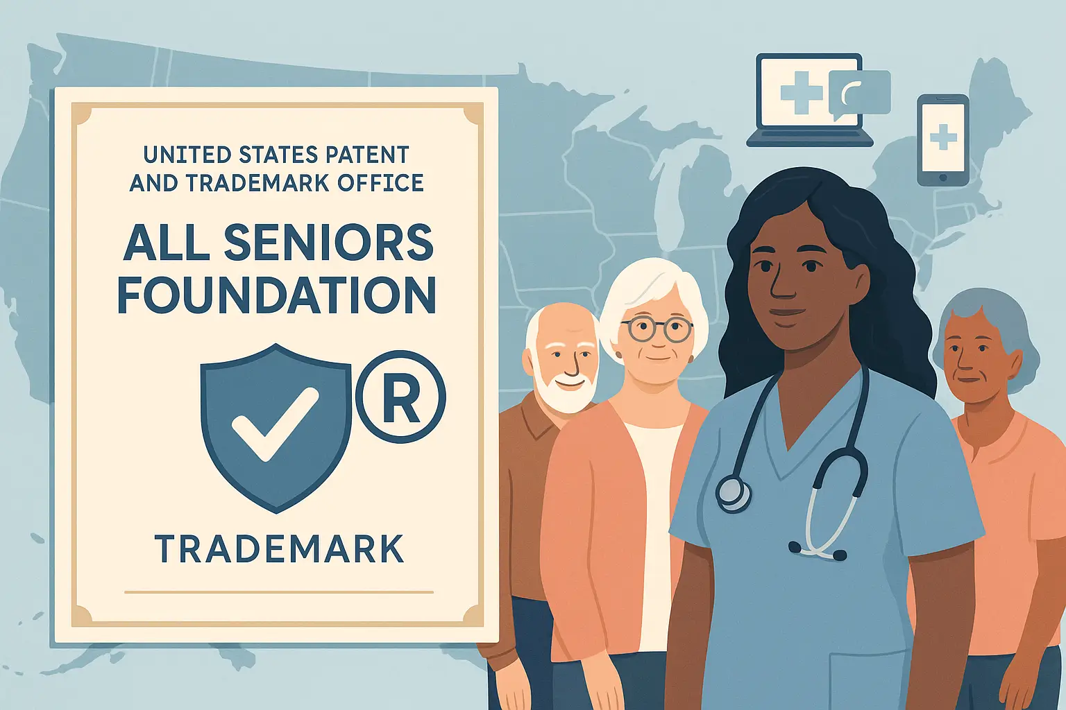 全龄老人基金会获得美国专利商标局老年护理商标