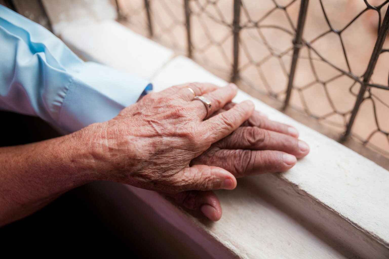 Senior with family member at residential care community in Los Angeles, illustrating senior placement services