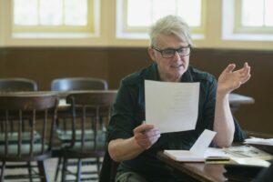 Senior reviewing paperwork to apply for Medi-Cal in Los Angeles County