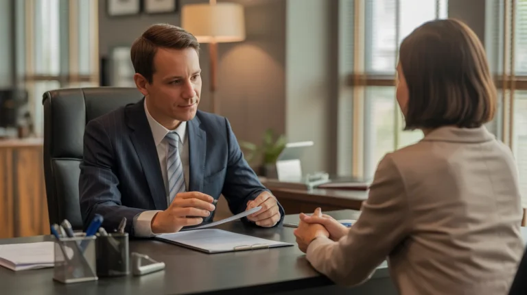 Professional legal consultation setting for injury intake questions
