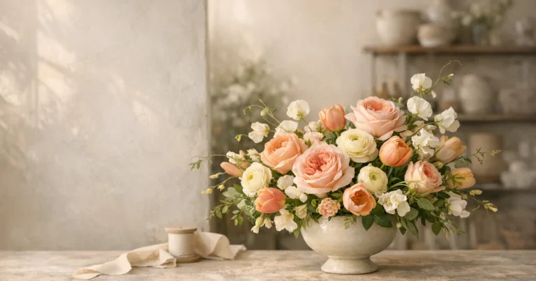 Fresh floral arrangement from Lina Flowers for Los Angeles seniors and families
